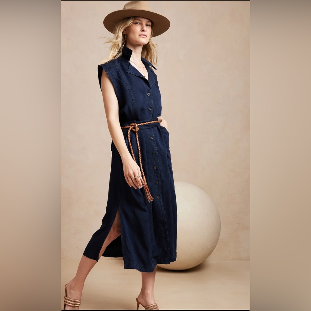 NWT Banana Republic Factory Dress in dark denim - read description